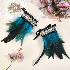Pulseras de plumas para la muñeca&nbsp;BJEW-WH20002-16A