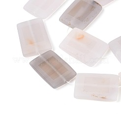 Hilos de cuentas de ágata blanca natural teñida&nbsp;G-T144-25B-01