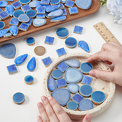500 g 4 verschiedene runde Porzellan-Cabochons&nbsp;DIY-SP0007-69