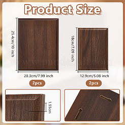 4 Stück 2 Stile unbehandelte Holzmedaillenplakette&nbsp;WOOD-OC0004-39