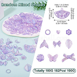 182 Stück 100 g transparente Acrylperlen&nbsp;OACR-TA0003-66E