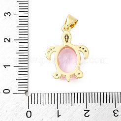 Pendentifs avec zircon cubiques à micro-pavés en laiton&nbsp;KK-S510-25G