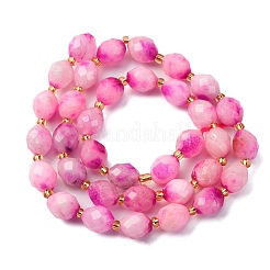 Chapelets de perles de jade blanche naturelle&nbsp;G-D305-B01-01N