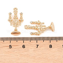 Pendentifs avec zircon cubiques à micro-pavés en laiton&nbsp;KK-L261-13G