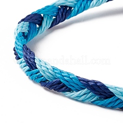 Set di braccialetti di perline intrecciati in plastica a 3 pezzi&nbsp;BJEW-B065-08C