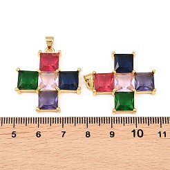 Ottone micro spianare pendenti zirconi&nbsp;KK-Z146-03G-02