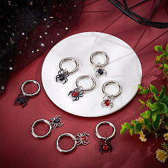 8 stücke 4 arten spinne legierung strass schuhe charme&nbsp;PALLOY-WR00002
