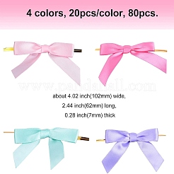 80 nœud en ruban d'emballage en polyester 4 couleurs&nbsp;AJEW-GF0003-17