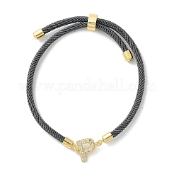 Bracelets réglables en nylon&nbsp;X-BJEW-C096-01G-16
