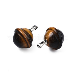 Colgantes de ojo de tigre naturales&nbsp;PORC-T132-053K