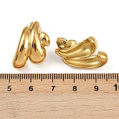 Orecchini a bottone in acciaio inossidabile 304 con pepite&nbsp;EJEW-K268-28G
