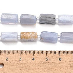Chapelets de perles en agate avec dentelle bleue naturelle&nbsp;G-D109-A02