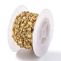 Chaînes de paillettes plates en laiton&nbsp;CHC-D028-07G