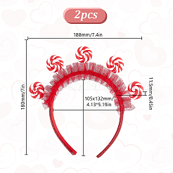 Stoff-Lollipop-Haarbänder für Frauen und Mädchen&nbsp;OHAR-WH0021-89A