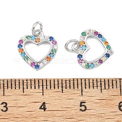 Dijes de latón con circonitas cúbicas de colores para el día de San Valentín de Shegrace&nbsp;XGRQ3P059-570P