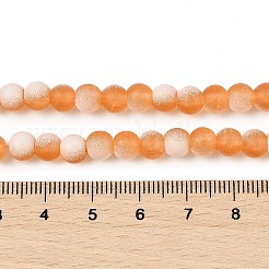 Mattierte Crackle-Glasperlen&nbsp;X1-GLAA-U001-8mm-M10
