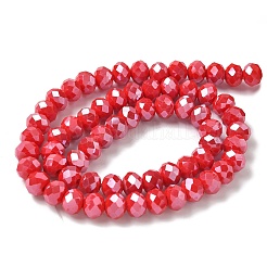 Chapelets de perles en verre opaque de couleur unie&nbsp;EGLA-XCP0001-21