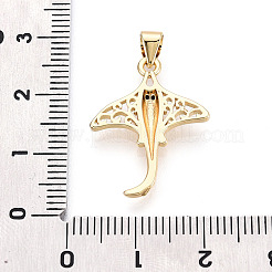 Colgante micropavé cubic zirconia de latón&nbsp;KK-T080-09G