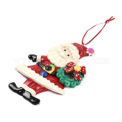 Decorazioni natalizie con ciondolo in argilla polimerica fatte a mano con Babbo Natale&nbsp;HJEW-P017-01D