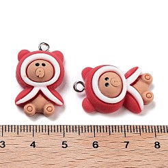 Pendentifs en résine opaque sur le thème de noël&nbsp;RESI-N039-113