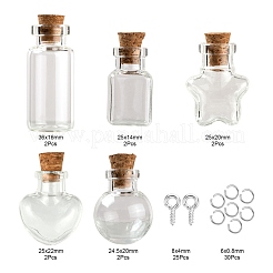 10pcs runde Glasflasche&nbsp;CON-FS0001-01