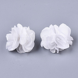 Цветы из полиэстера, для поделок ободки цветочные аксессуары свадебные аксессуары для волос для девочек и женщин, белые, 34 мм