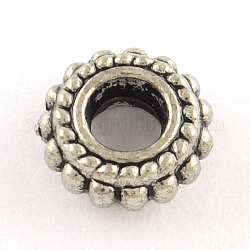 Ph pandahall 2083 pz perline distanziatrici in argento antico, perline di gioielli in lega metallica tibetana rondelle piatte piccole perle sfuse per bracciale collana orecchino forniture per creazione di gioielli