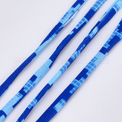 Cordoncini di poliestere stampati, blu, 20~25mm, circa 31.16~32.8 iarde (28.5~30 m)/rotolo