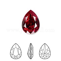 Austrian Crystal Rhinestone, 4320, Crystal Passions, Foil Back,  Faceted Pear Fancy Stone, 208_Siam, 8x6x3mm