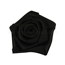 Accesorios de disfraces tejidos a mano, flor, negro, 36x41x15mm