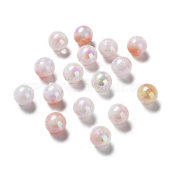 Perle acriliche opache bicolore, tondo, corallo, 8mm, Foro: 1.8 mm, circa 2000pcs/500g
