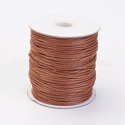 Cordons de fil de coton ciré, Sienna, 1.5mm, environ 100yards/rouleau (300pied/rouleau)