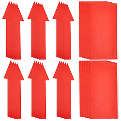ПВХ самоклеющиеся наклейки со стрелками, водонепроницаемые наклейки со стрелками для пола, стены и гладкие поверхности, красные, 205x99x0.2 мм, 2шт / лист