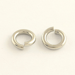 304 Stainless Steel Open Jump Rings, Stainless Steel Color, 8x1.5mm, Inner Diameter: 5mm, Hole: 5mm