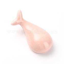 (venta de liquidación) resto de palillos de porcelana, en forma de delfín, rosa, 72x34x21mm, agujero: 12~13 mm