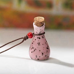 Collane con bottiglie di profumo in porcellana, ciondolo collana, perla rosa, 15.75~23.62 pollice (40~60 cm)