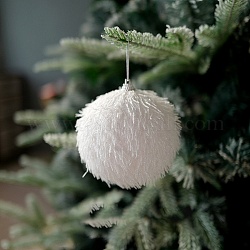 Decoración colgante de espuma con purpurina, bling adornos colgantes para árboles de navidad, para regalo de fiesta decoración del hogar, redondo, 100mm