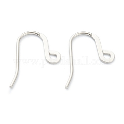 316 Surgical Stainless Steel Earring Hooks, Ear Wire, with Horizontal Loop, Stainless Steel Color, 24x15x1mm, Hole: 1.7mm, 18 Gauge, Pin: 1mm