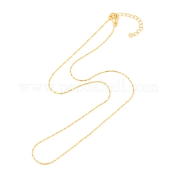 Collares finos de cadena de serpiente de aleación de estaño chapado en oro, con cierre de langosta, 18 pulgada, 0.5mm