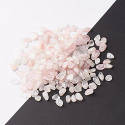 Perlas naturales de cuarzo rosa, sin agujero / sin perforar, pepitas, piedra caída, gemas de relleno de jarrones, 9~15x6~10x3~7mm, aproximamente 1000 unidades / 1000 g