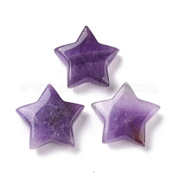 Perle di ametista naturale, Senza Buco, stella, 24x25x8mm