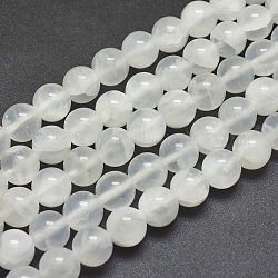 Brins de perles de sélénite naturelles, ronde, 10mm, Trou: 1.2mm, Environ 40 pcs/chapelet, 15.7 pouce (40 cm)
