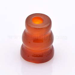 Abalorios gurú de ágata roja naturales para el budismo, cuentas perforadas en t, 9x8mm, agujero: 2 mm