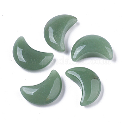 Avventurina verde naturale a forma di luna guarigione cristalli di palma tascabili, per il bilanciamento dei chakra, creazione di gioielli, decorazione della casa, 30x20.5x9.5mm