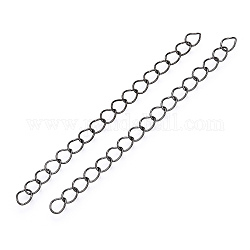 Удлинитель железной цепи, бордюрные цепи, без никеля , металлический черный, 70 мм, ссылка: 5~5.5x3.5~4x0.5 mm