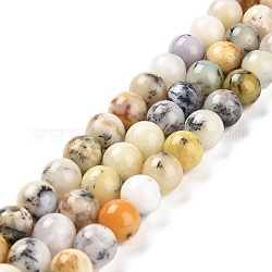 Natural African Opal Beads Strands, Round, 7.8~8.8mm, Hole: 0.8~1mm, about 46~49pcs/strand, 15.04~16.06''(38.2~40.8cm)