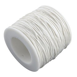 Cordons de fil de coton ciré, blanc, 1mm, environ 10.93 yards (10 m)/rouleau