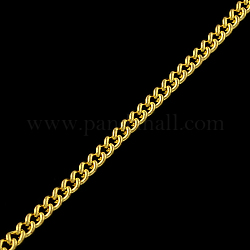 Сваренным железные цепи обочины, с катушкой, золотые, 2.7x2x0.6 мм, около 328.08 фута (100 м) / рулон