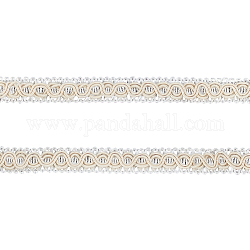 Dentelle de couture en polyester, chandail fait main garniture de ruban ceinture ceinture centipede dentelle tresse ruban jupe col côté des manches, floral blanc, 3/8 pouce (11 mm)