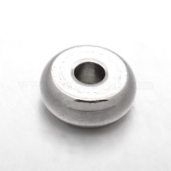 Unterlegscheibe 303 Edelstahl-Abstandhalter-Perlen, Edelstahl Farbe, 5x2 mm, Bohrung: 1.2 mm